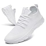 GHFKKB Damen Sneaker Laufschuhe Turnschuhe Sportschuhe Gym Schuhe Tennisschuhe Freizeitschuhe Outdoor Sport Bequeme Straßenlaufschuhe weiß 40