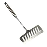 CIYODO 1Stück Edelstahl Fischspatel Praktischer Pfannenwender für Steak Pfannkuchen und Fisch Hitzebeständig mit Schlitzen für Einfaches Wenden für Grill und Küche