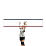 Volleyballnetz für Pool – 4,5 x 91 cm, verstellbares Pool-Volleyballnetz, Ersatzteile, tragbares Wasserspiel-Zubehör für Badminton, Tennis, Herren, Damen, Erwachsene, Kinder