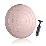 BODYMATE Ballsitzkissen Comfort inkl. Pumpe Rose-Gold 33cm Durchmesser - Balance-Kissen, Sitzballkissen, Luftkissen, Balance Pad - Core-, Fitness-, Reha-, Koordinations- und Rückentraining