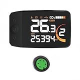 Volakebeing Elektrofahrrad Farbdisplay 2,4 Zoll ABS Bildschirm mit Radgröße und Geschwindigkeitseinstellungen Kompatibel mit BBS01/BBS02/BBS03 HD-Serie Mittelmotoren 250W-750W-1000W