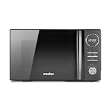 MEDION 3 in 1 Mikrowelle mit Grill und Heißluft Funktion (23 Liter, 900 Watt, 1.000 Watt Grill, 1.680 Watt Heißluft, 10 Automatikprogramme, Auftaufunktion, Display, MD11493) schwarz