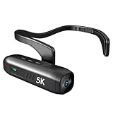 5K Kopfmontierte Kamera, tragbare WiFi-Videokamera, Camcorder, Webcam, 30 MP, Anti-Shake, IPX5, wasserdicht, mit 120°-Weitwinkelobjektiv, unterstützt App-Steuerung für Vlog-Videoaufnahmen