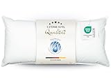 ZOLLNER Deluxe Daunenkissen aus 100% Daunen - Made in Germany – für Allergiker geeignet – Bezug aus hochwertiger Mako Baumwolle - waschbar bis 60°C - 40x80 cm - Hotelqualität