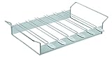 RÖSLE Halter mit Grillspießen, Aufsatz zur Zubereitung von Schaschlik und Gemüse auf Gas- und Kohlegrill, 6-teilig, Edelstahl 18/10, spülmaschinengeeignet, Silber