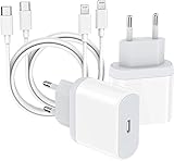 iPhone Ladekabel 25W and 2M Ladegerät Schnellladekabel für 14/14 Plus/14 Pro/14 Pro Max/13 12 11, Nisiyama 4-Pack USB C Netzteil Stecker Power Adapter Schnellladegerät Ladestecker Netzstecker Kabel