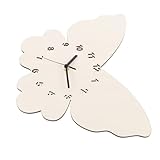 VALICLUD Moderne Leise Wanduhr Tiere aus Basswood Holz Kreative Nordische Wohnzimmer Dekoration Geräuschloses Uhrwerk Stilvolles Wandornament für Kinderzimmer und Wohnräume Zufällige Farbe