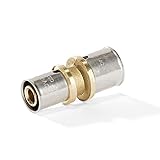 H2O-Flex® Pressfitting - Kupplung reduziert 26 x 3,0mm - 20 x 2,0mm für Verbundrohr DVGW Aluverbund - Rohr Mehrschichtverbundrohr