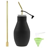 Kieselgur Zerstäuber 200ml Pulverzerstäuber Garten mit Trichter Düsenkappe Hand Powder Sprinkler für Terrasse Garten Drinnen Draußen