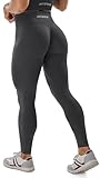 JOYSPELS Gym Sport Leggings Damen Scrunch Butt, High Waist Blickdicht Sporthose Lang Yogahose Po Push Up Seamless Shape Tights DunkelSchatten S