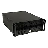 Unykach Rack-Gehäuse UK4129, 4U-Format, 19 Zoll, ATX, mit 550 mm Hintergrund, 3 Einschüben à 5,25 Zoll, 8 3,5-Zoll-Schächten, Front-Staubfilter mit Sicherheitsschlüssel und zwei USB 2.0-Anschlüssen