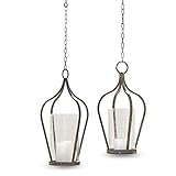Loberon Hängelaterne 2er Set Mikella, Zwei Größen,...