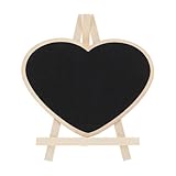 HOOTNEE Holz Kleiner Kreidetafel mit Ständer Stehendes Memoboard für Zuhause und Büro Wiederverwendbares Tafel Schild für Geburtstage und Hochzeiten 20X15cm