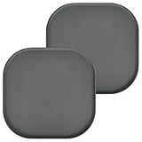 XCRPRT Wasserfeste Silikon Futtermatte 2 Stück, 26 x 26cm Napfunterlage Hund, rutschfeste Silikon Fressnapf Unterlage für Hunde und Katzen, Unterlage Katzennapf, Lebensmittelecht (Dunkelgrau)