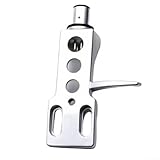 Schallplattenspieler-Kopfständer, Ersatz-Plattenspieler-Halterung, Phono-Kopfschale mit 4-poligen Kontakten für Plattenspieler (Silber)