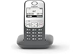 Gigaset AS485 – Schnurloses Telefon – Freisprecheinrichtung – große Zahlen auf dem Display – beleuchtete Tastatur – Energieeinsparung, Anthrazitgrau [Italienische Version]