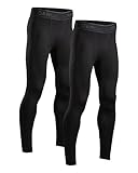DANISH ENDURANCE Men's Compression Long Tights 2 Pack M Black 2-Pack