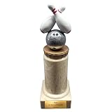 eberin – Der König der Kegel Resin-Bowlingpokal Trophäe 17 cm mit Wunschtext, 2 Pins & Bowlingkugel Award für Kegelverein & Turnier