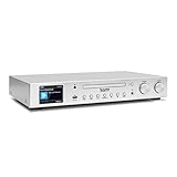 TechniSat DIGITRADIO 143 CD (V3) – Digital HiFi-Tuner, Internetradio (DAB+, UKW, Bluetooth-Audiostreaming, Spotify Connect, CD-Player, WLAN, Breite 43,5 cm, App-Steuerung, Fernbedienung) Silber