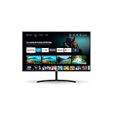 SPC Smart Monitor 27 – Monitor Android TV 27' Full-HD, integrierte Lautsprecher, Mobilfunkverbindung, ultraflaches Design, Fernbedienung, Zugang zu Streaming-Inhalten (Netflix, Prime Video, YouTube)