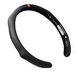 Lenkradbezug aus sportlichem perforiertem Leder und rotem rundem Akzent für Tesla Model 3 Y Corolla RAV4 Camry Civic Accord CR-V 36,6 cm bis 38,1 cm (14 ½ bis 38,1 cm) gelochtes belüftetes Leder