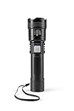 EASYmaxx LED Taschenlampe wiederaufladbar mit USB-C & Zoom | 3 Lichtmodi, extra hell, lange Laufzeit & spritzwassergeschützt |für Camping, Haushalt, Auto & unterwegs