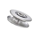 8 mm / 0,3 Zoll 250 kg Edelstahl tiefe U-Rillenkugellager Riemenscheibe Metallrolle Radlager Rad Drahtseil Riemenscheibe für Hebeführung, Innendurchmesser (40 mm x 13 mm)