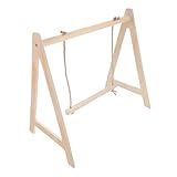 Mipcase Papagei Papageienschaukel Vogelkäfig Steht Vogelschaukeln für Papageien Papageienspielzeug Vogelkäfig Schaukel Hühnerschaukel Papageiung Swing hölzern