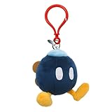 Little Buddy 1858 Super Mario Serie – Bob-Omb Plüsch-Anhänger, 10,2 cm