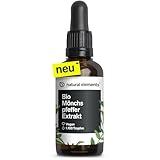 natural elements Bio Mönchspfeffer Tropfen – 300mg Mönchspfefferextrakt aus Vitex Agnus Castus pro Tagesdosis – 50ml (1.100 Tropfen) für 5 Monate – vegan, hochdosiert, ohne unnötige Zusätze
