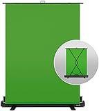Elgato Green Screen - Ausfahrbares Chroma-Key-Panel, knitterfreies Material, ultraschneller Aufbau, für Hintergrundentfernung für Streaming, Videokonferenzen auf Instagram, Zoom, OBS, 148x180 cm