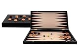 Aquamarine Games Backgammon Black Series, Schwarz, für 2 Spieler ab 8 Jahren