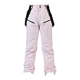 IQYU Snowboardhose Damen Wasserdicht Skihose GroßE GrößEn Outdoorhose Herren Wanderhose Ski Pant Outdoor Wanderhose Winddicht Thermohose Mit TräGer Warm GefüTtert TräGerhose Skifahren