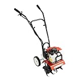 52CC 2-Takt Benzin-Gartenfräse, 1900W Bodenhacke/Stubbenfräse, 30cm Breite Benzin-Motorhacke, geeignet zum Umbäumen von Gärten und Ackerbau
