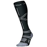 STOX Energy Socks, Laufsocken Herren, Kompressionklasse 23-32 mmHg, Dünnes Fussbett, Kompressionsstrümpfe, Running Kompressionssocken, Stützstrümpfe, Thrombosestrümpfe, Kompression Kniestrümpfe Laufen