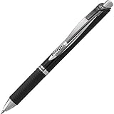 Pentel EnerGel Document BLP77-AX Gel-Tintenroller, schwarz, 0,7 mm Strichstärke, Druckmechanik, nachfüllbar, wasserfeste, lichtechte Tinte - dokumentenecht nach ISO 27668-2, 1 Stück (1er Pack)