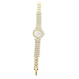 WRITWAA Anschauen Frauen Uhren Damenuhren Modeuhren Für Damen Uhr Mit Arabischen Ziffern Sportuhr Strass-Armband Automatikuhr Diamantuhren Für Damen Armband Für Frauen Strasssteine Golden