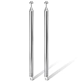 Bingfu FM UKW Tragbare Radio Antenne Ersatz 7-Sections 74cm Teleskopantenne 2 Kit Kompatibel mit TV ATSC DVB-T DVB-T2 Tragbarem Innenradio Bluetooth-Stereoempfänger AV-Audio Vedio-Heimkinoempfänger