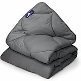 Slaapspeciaal Bettdecke ohne Bezug 140x200cm - Ganzjahresdecke [Wärmeklasse 2] Atmungsaktiv & Regulierend - Gelfasern für Daunengefühl - Waschbare allergiker Bettwäsche - Grau