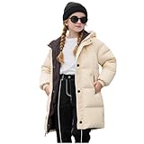 Battnot Mädchen Winterjacke Winter Puffer Kinder Jacke Lange Dicke Teenager Mantel Gefütterte Elegant Daunenjacke Mit Kapuze Gefüttert Steppjacke Warme Bequemes Sportjacke Winddicht Outdoorjacke