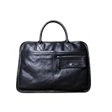 Lejdi Laptoptaschen aus echtem Leder, Herrenhandtaschen, Messenger-Schultertaschen, Business-Aktentaschen, Reisetaschen, 16,9 Zoll(Black)