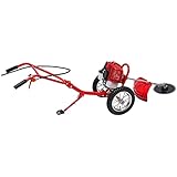 2-in-1 Benzin-Rasenmäher 1.5KW 2-Takt Motor,1.25L,Mähen und Lösen Funktion,Schneidbreite 28cm