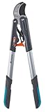 Gardena Comfort Ratschen-Astschere SmartCut: Baumschere mit Amboss-Schneidprinzip, max. Ast-Ø 45 mm, 59 cm Länge, mit 4-stufigem Ratschenmechanismus, ergonomische Griffe, Präzisionsmesser (8773-20)
