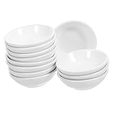 MOLUCKFU 12 Stück Weiße Keramik Dip Schalen Vielseitige Saucenschalen für Gewürze Dips und Vorspeisen für Gartenpartys und