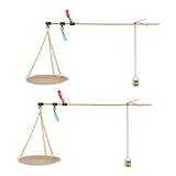 LABRIMP 2 Stück Teiliges Kupfer Diät Präzisions Handwaage für Tragbar Vintage Design für Kräuter Küche Backen und Kleinunternehmen