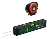 Bosch Laser-Wasserwaage UniversalWallLevel (3-in-1-Werkzeug: Wasserwaage, Linienlaser zum einfachen Ausrichten an Wänden bis 5 m, Laserpunkt zum Übertragen von Höhen bis 20 m, in E-Commerce-Karton)