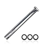 Edelstahl Universalrohr Siphon,300mm Universal Waschbecken Rohr Abfluss Verlängerung,Tauchrohr Siphon für Abflussverlängerung,Waschbecken,Spüle und Abflussrohr,inkl Mutter,Dichtungsgummischeiben