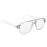Lazmin112 Smart-Brille, Blaulichtfilter, integriertes Mikrofon und Lautsprecher, Sprachsteuerung, Stereoklang, BT 5.4, 8H Wiedergabezeit, kabellose Sonnenbrille für Männer, Frauen (Weiß)