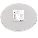 ScrapCooking - Silber Tortenunterlage Rund - Cake Board Ø 30 cm - Karton Pappe - Kuchenplatte Tortenplatte Cakeboard für Torten Kuchen - 5206