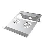 Veemoon Laptop Kühlständer aus Aluminiumlegierung Tragbarer Notebook Kühlständer Faltbarer Laptop Halter für Wärmeableitung Silber